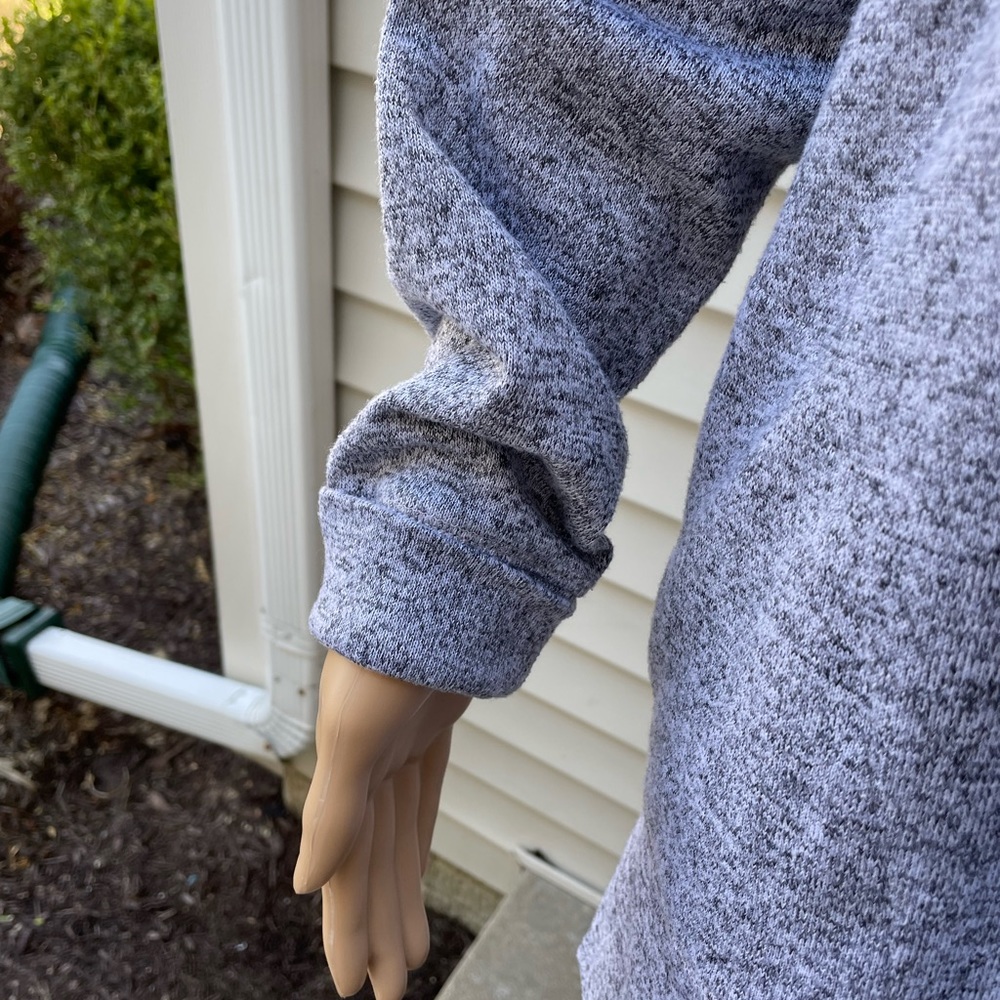 Old Navy Gray Large Funnel-Neck Sweater Long Sleeves Oversized Extra Long Large - Picture 9 of 15